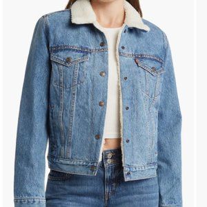 Levi's Original Faux Shearling Lined Denim Trucker Jacket NWT